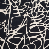 Famous NY Designer Black and Ecru Bold Cotton Canvas Print | Mood Fabrics