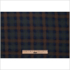 Famous NYC Designer Green, Blue and Butter-rum Plaid Lightweight Dimpled Wool - Full | Mood Fabrics