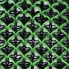Black and Neon Green Lacey Diamonds Acrylic Knit - Detail | Mood Fabrics