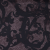 Italian Deep Brown and Black Textured Silk Charmeuse Print | Mood Fabrics