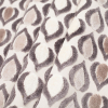 Gray/Ivory Geometric Cut Polyester-Viscose Velvet - Folded | Mood Fabrics