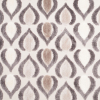 Gray/Ivory Geometric Cut Polyester-Viscose Velvet | Mood Fabrics