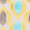 Green/Blue Geometric Cut Polyester-Viscose Velvet - Detail | Mood Fabrics