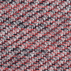 Bright Coral and Black Metallic Tweed - Detail | Mood Fabrics