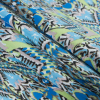 Green and Blue Printed Cotton Batiste - Folded | Mood Fabrics