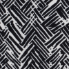 Black and White Tribal Print Cotton-Viscose Jersey - Detail | Mood Fabrics