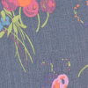 Famous Designer Navy and Pink Cherries Silk Chiffon - Detail | Mood Fabrics