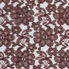 Fudgesicle Brown Poly Floral Lace - Detail | Mood Fabrics