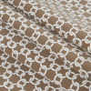 Brown Chain Link Printed Stretch Cotton Twill - Folded | Mood Fabrics