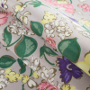 Beige Floral Printed Silk Faille - Folded | Mood Fabrics