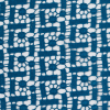 Solid Turkish Tile Blue Medium Weight Geometric Cotton Lace - Detail | Mood Fabrics