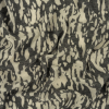 Charcoal and White Abstract Polyester and Cotton Burnout Jersey | Mood Fabrics