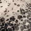 Famous NYC Designer Black/Ivory Silk Chiffon Floral Panel - Folded | Mood Fabrics
