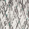 Carolina Herrera White/Black/Green Abstract Silk Organza | Mood Fabrics