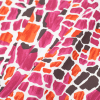 Pink/Orange Artist Abstract Stretch Cotton Sateen - Folded | Mood Fabrics