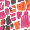Pink/Orange Artist Abstract Stretch Cotton Sateen - Detail | Mood Fabrics