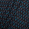 Navy/Black Striped Geometric Stretch Cotton Corduroy - Folded | Mood Fabrics