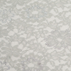 Metallic Platinum Floral Scallop-Edged Lace | Mood Fabrics