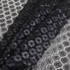 Metallic Black/Black Nylon Floral Lace - Folded | Mood Fabrics