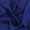 Italian Primary Blue Silk Charmeuse - Detail | Mood Fabrics
