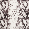Italian White/Brown Python Printed Silk Crepe de Chine | Mood Fabrics