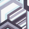 Gray/Blue Large-Scaled Geometric Jersey Print | Mood Fabrics