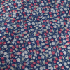 Red/Navy Floral Printed Cotton Voile - Folded | Mood Fabrics