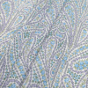 Dahlia/Frosty Blue Paisley Printed Cotton Voile - Folded | Mood Fabrics