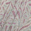 Magenta/Crystal Blue Paisley Printed Cotton Voile - Folded | Mood Fabrics