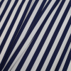 Navy/White Striped Cotton Dobby - Folded | Mood Fabrics