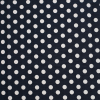Navy/White Polka Dotted Stretch Cotton Twill | Mood Fabrics