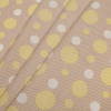 Beige/Celery Green Cotton Voile Circle Print - Folded | Mood Fabrics