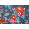 Charcoal Floral Printed Cotton Sateen - Full | Mood Fabrics