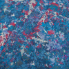 Blue Multicolored Abstract Cotton Poplin Print - Folded | Mood Fabrics