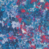 Blue Multicolored Abstract Cotton Poplin Print - Detail | Mood Fabrics
