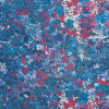 Blue Multicolored Abstract Cotton Poplin Print | Mood Fabrics