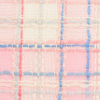 Pink/Yellow Plaid Wool-Rayon Woven - Detail | Mood Fabrics