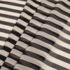 Antique White/Black Striped Silk Chiffon - Folded | Mood Fabrics