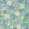 Green/Yellow/Blue Floral Silk Chiffon - Detail | Mood Fabrics