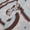 Mint Blue Ikat Damask Polyester Woven - Folded | Mood Fabrics