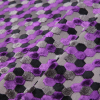 Purple Laser-Cut Geometric Polyester Velvet - Folded | Mood Fabrics