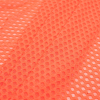 Neon Salmon Knit Honeycomb Mesh - Folded | Mood Fabrics