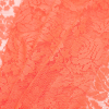 Neon Salmon Floral Polyester Heavy Crochet Lace - Folded | Mood Fabrics