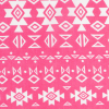 Fuchsia/White Tribal/Ethnic Printed Rayon Challis - Detail | Mood Fabrics