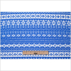 Royal Blue/White Tribal/Ethnic Printed Rayon Challis - Full | Mood Fabrics