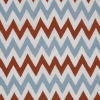 Brown/Blue/White Zig-Zag Printed Cotton Poplin - Detail | Mood Fabrics