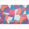 Orange/Purple/Blue Abstract Geometric Crinkled Silk Chiffon - Full | Mood Fabrics