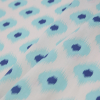Blue Ikat-Like Printed Cotton Sateen - Folded | Mood Fabrics
