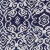 Navy/White Geomeric Corded Cotton Stretch Sateen - Detail | Mood Fabrics
