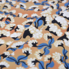Golden Nugget/Vanilla Custard Floral Stretch Cotton Sateen - Folded | Mood Fabrics